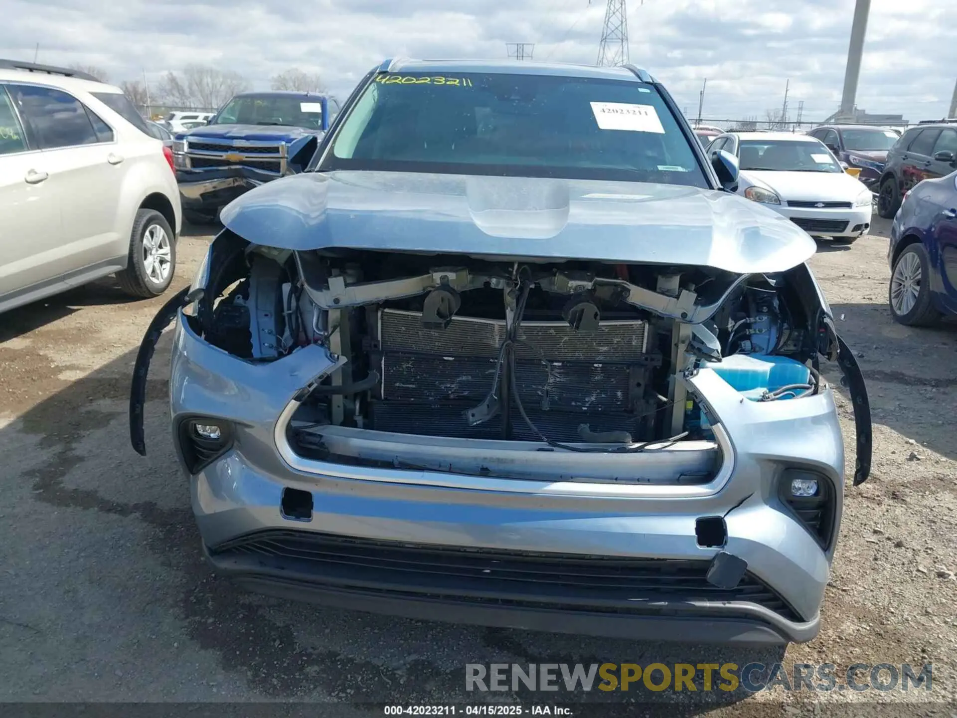 6 fotografías del automóvil dañado 5TDHBRCH2MS029022 TOYOTA HIGHLANDER 2021