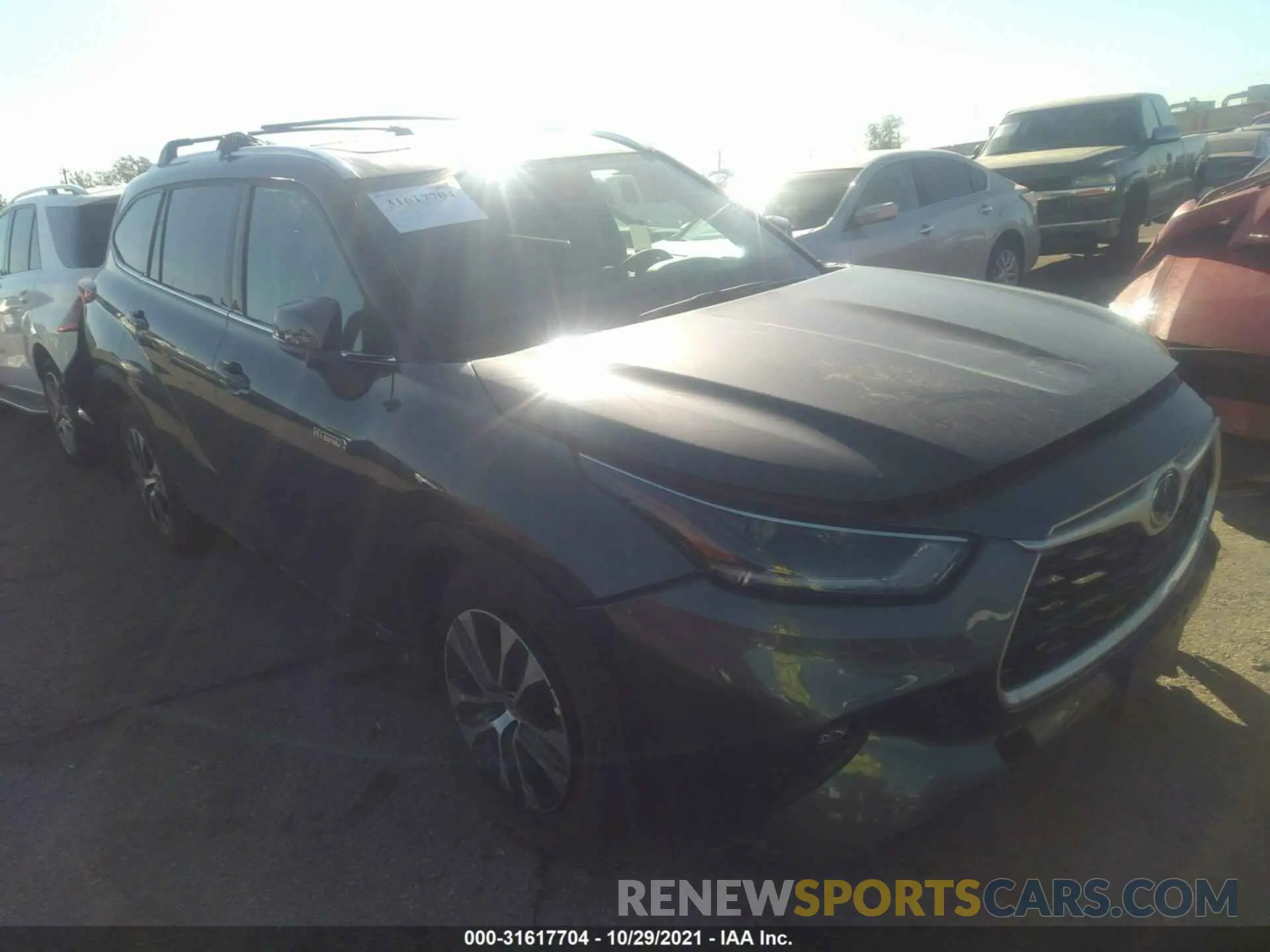 1 fotografías del automóvil dañado 5TDHBRCH4MS061082 TOYOTA HIGHLANDER 2021