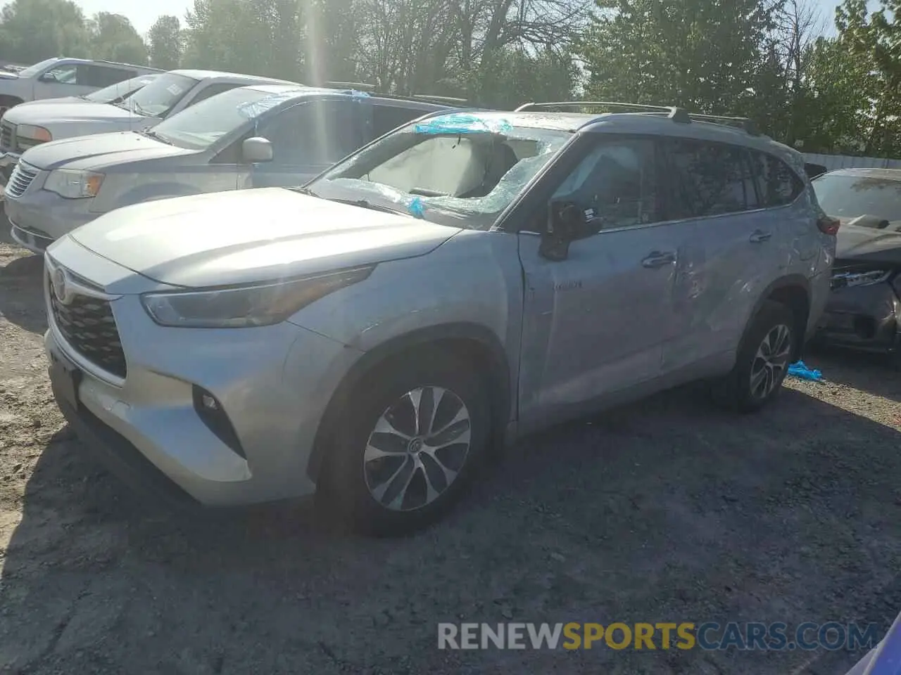 1 fotografías del automóvil dañado 5TDHBRCH4MS517565 TOYOTA HIGHLANDER 2021