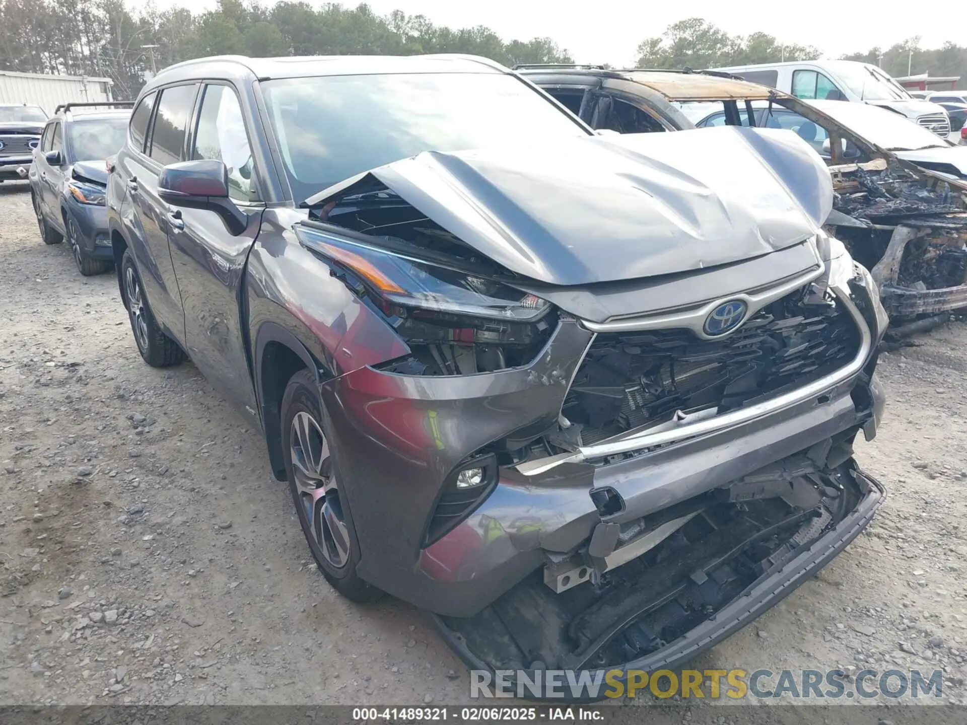 1 fotografías del automóvil dañado 5TDHBRCH6MS535341 TOYOTA HIGHLANDER 2021