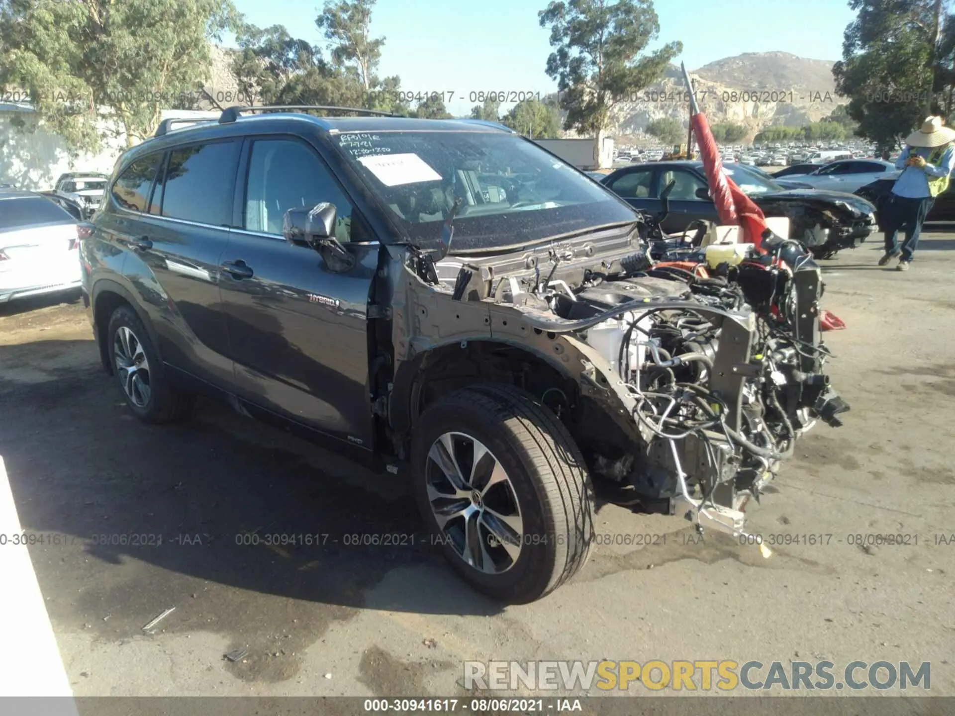 1 fotografías del automóvil dañado 5TDHBRCH7MS039383 TOYOTA HIGHLANDER 2021