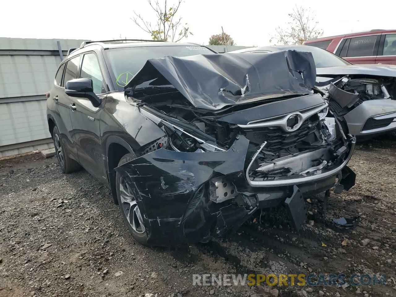 1 fotografías del automóvil dañado 5TDHBRCH7MS526602 TOYOTA HIGHLANDER 2021