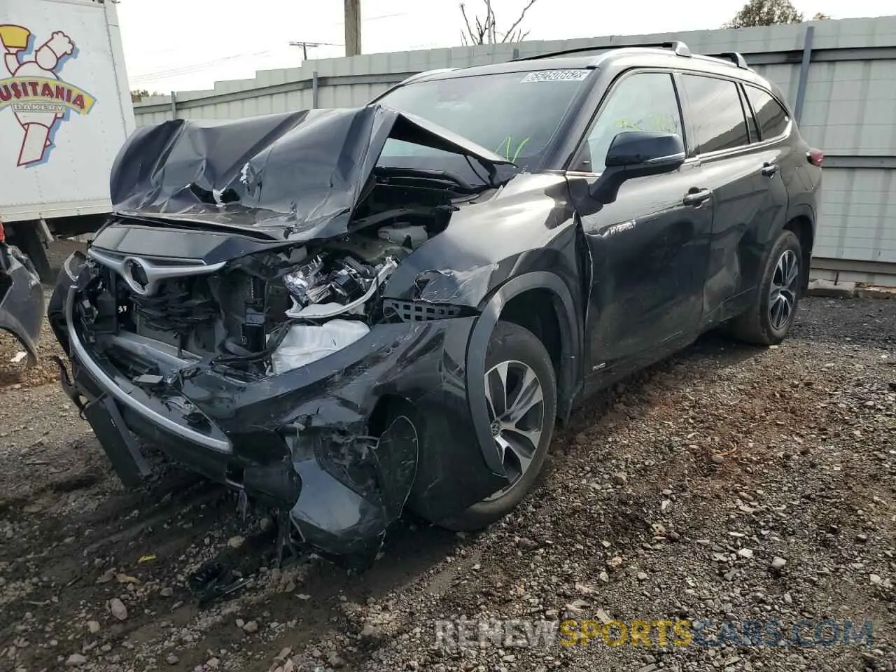 2 fotografías del automóvil dañado 5TDHBRCH7MS526602 TOYOTA HIGHLANDER 2021