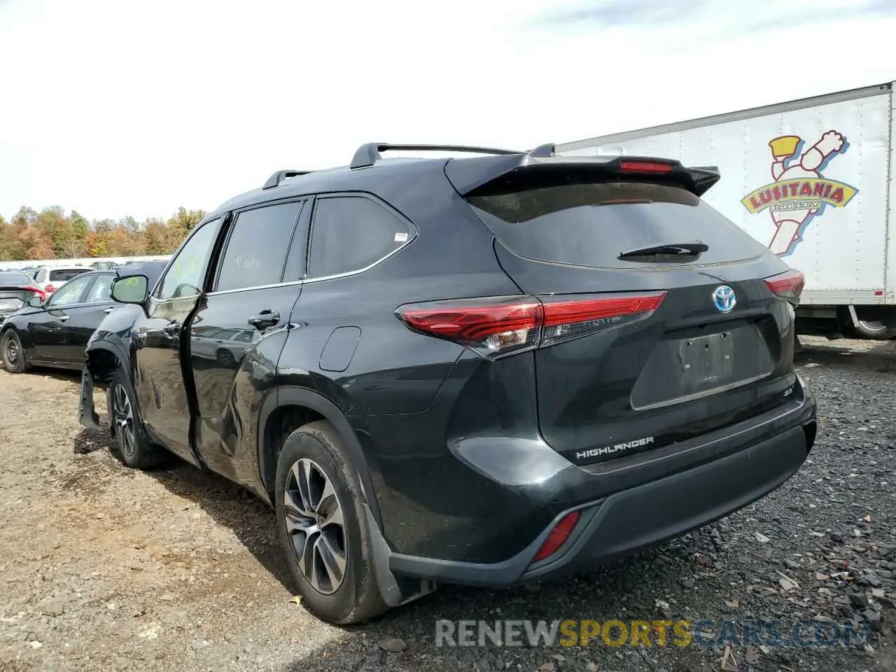 3 fotografías del automóvil dañado 5TDHBRCH7MS526602 TOYOTA HIGHLANDER 2021