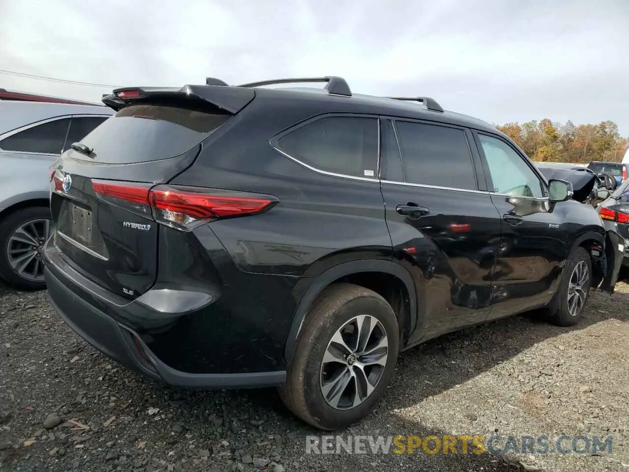 4 fotografías del automóvil dañado 5TDHBRCH7MS526602 TOYOTA HIGHLANDER 2021