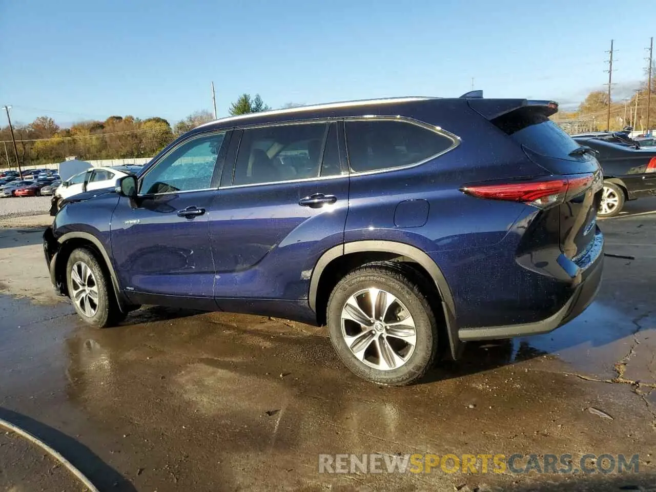 2 fotografías del automóvil dañado 5TDHBRCH8MS515933 TOYOTA HIGHLANDER 2021