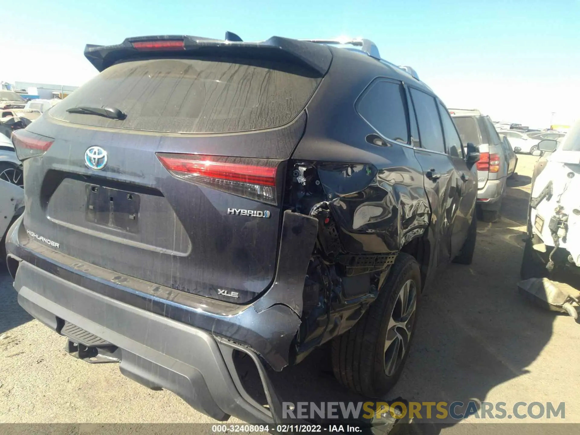 4 fotografías del automóvil dañado 5TDHBRCH8MS517259 TOYOTA HIGHLANDER 2021