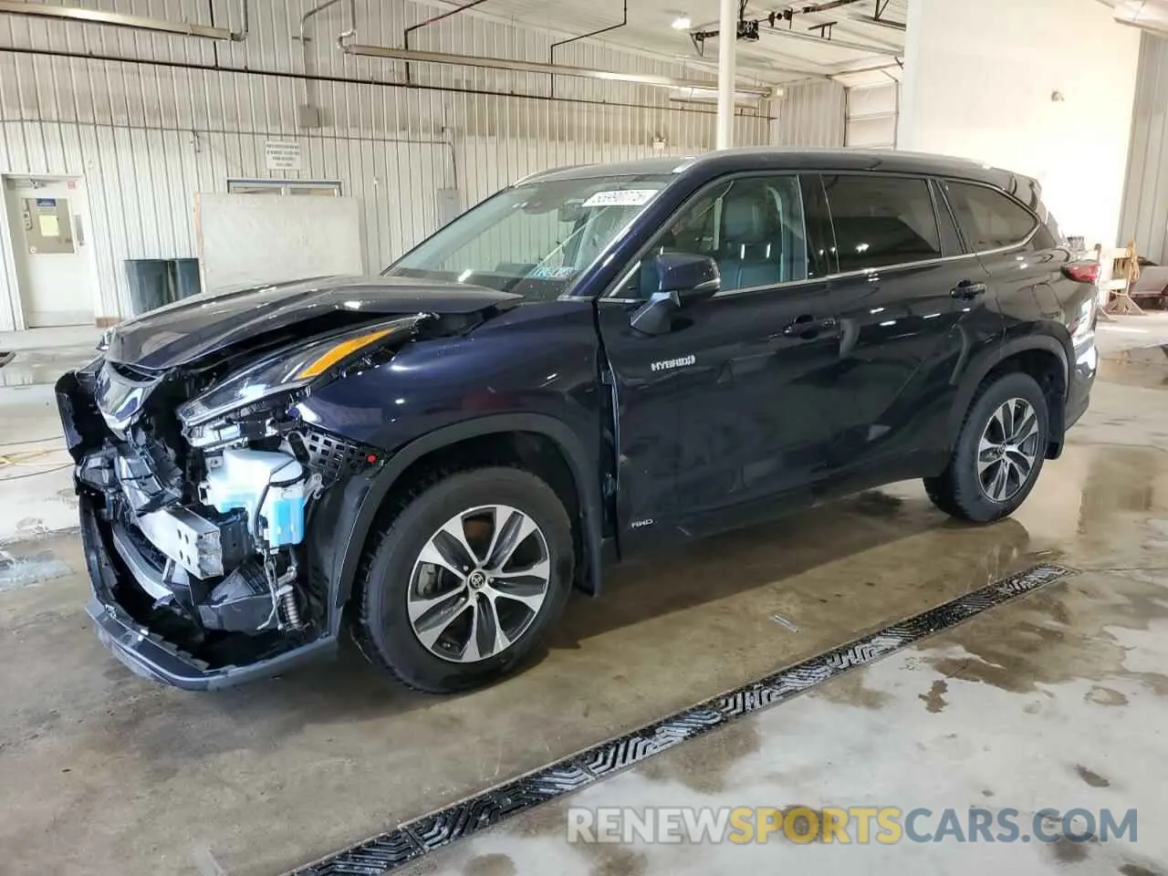 1 fotografías del automóvil dañado 5TDHBRCH8MS519156 TOYOTA HIGHLANDER 2021