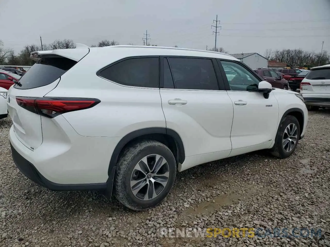 3 fotografías del automóvil dañado 5TDHBRCH9MS033987 TOYOTA HIGHLANDER 2021