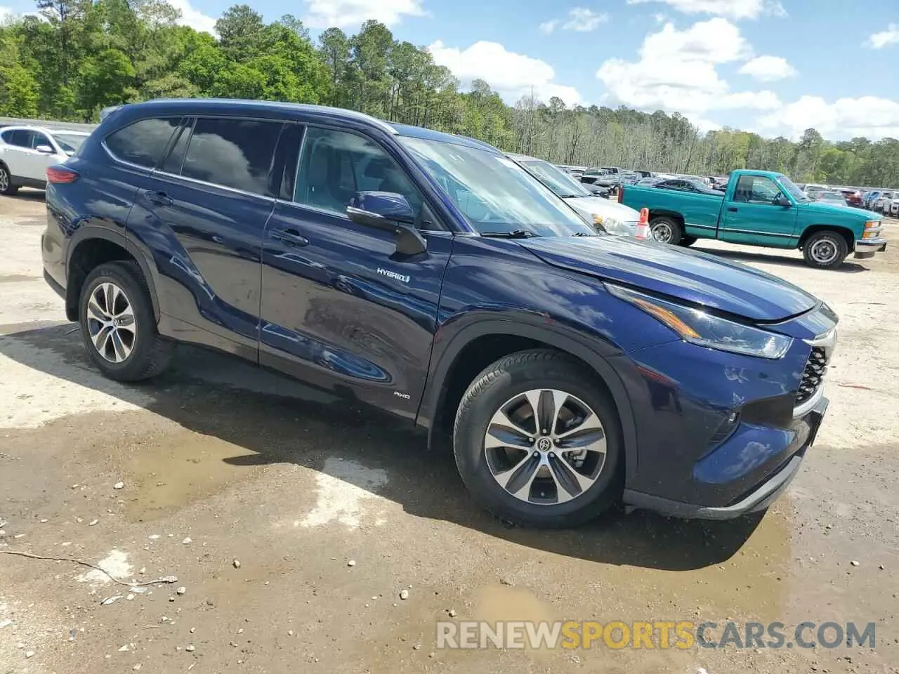 4 fotografías del automóvil dañado 5TDHBRCH9MS534331 TOYOTA HIGHLANDER 2021