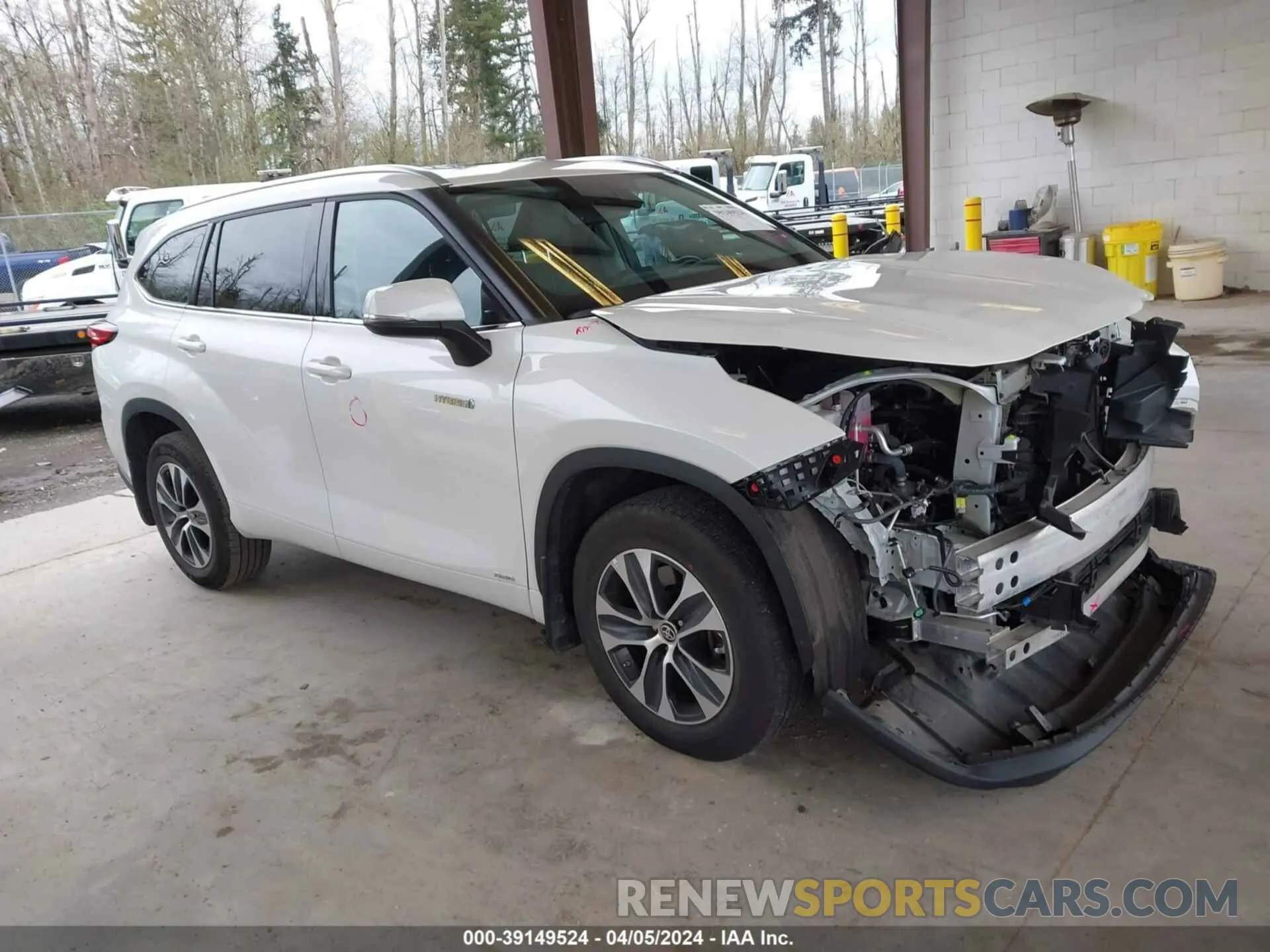 1 fotografías del automóvil dañado 5TDHBRCHXMS521233 TOYOTA HIGHLANDER 2021