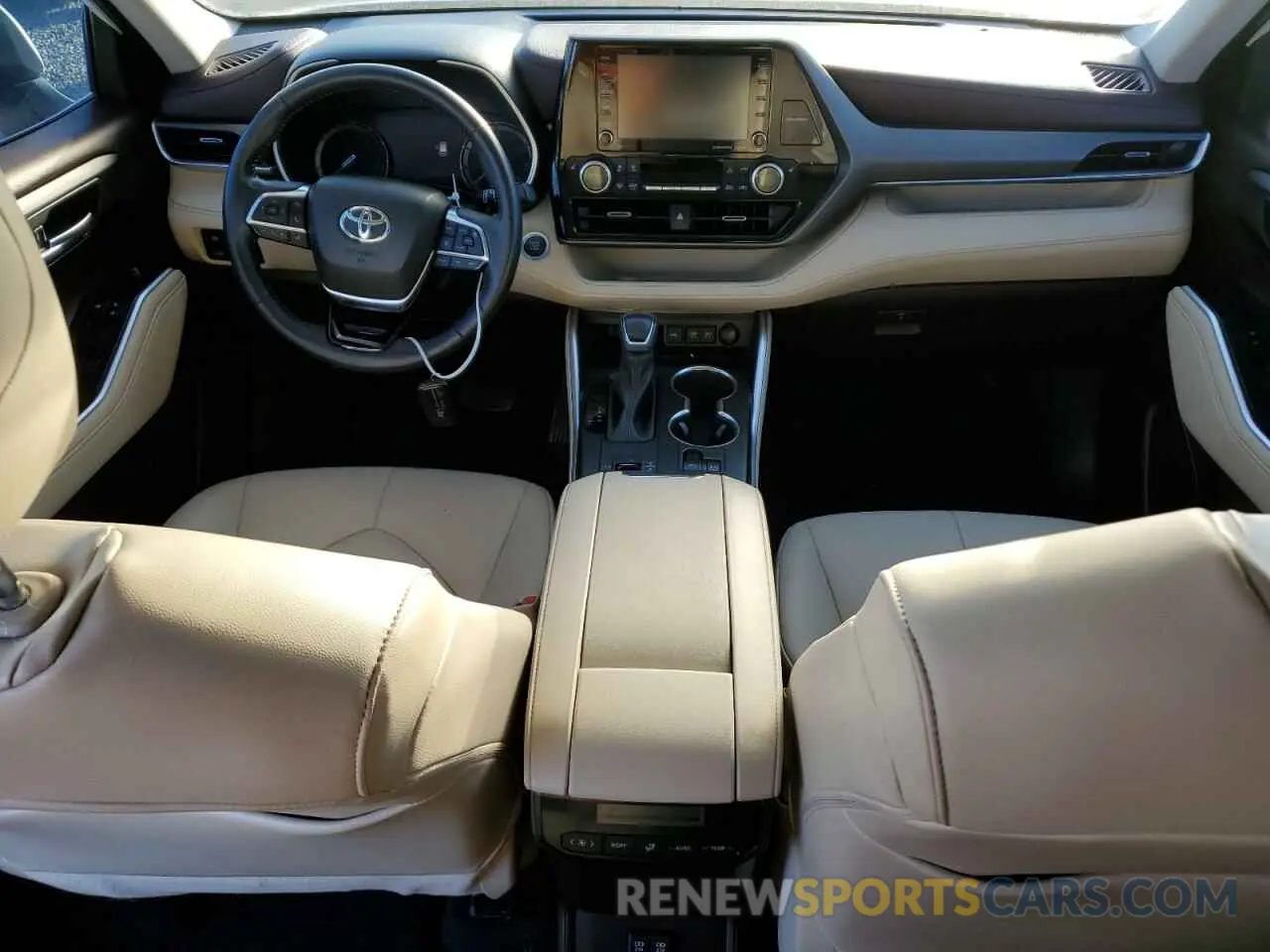 8 fotografías del automóvil dañado 5TDHZRAH1MS533057 TOYOTA HIGHLANDER 2021