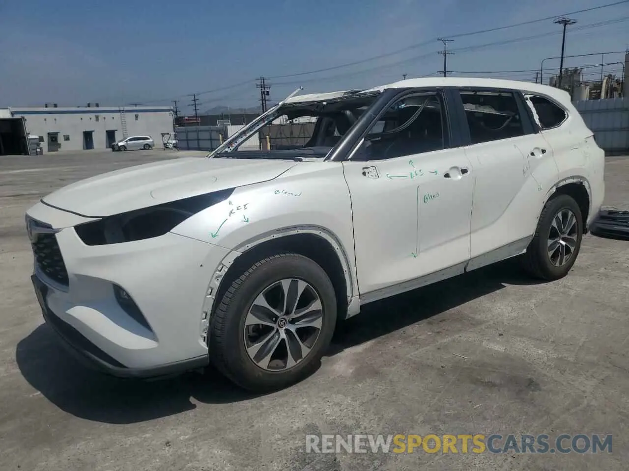 1 fotografías del automóvil dañado 5TDHZRAH4MS078480 TOYOTA HIGHLANDER 2021