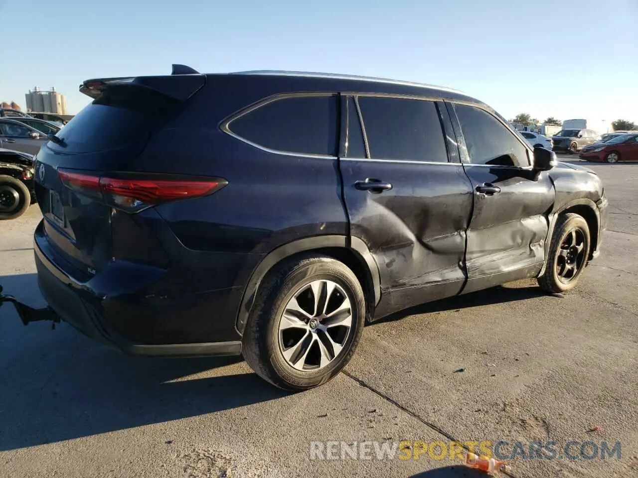 3 fotografías del automóvil dañado 5TDHZRAH7MS079784 TOYOTA HIGHLANDER 2021