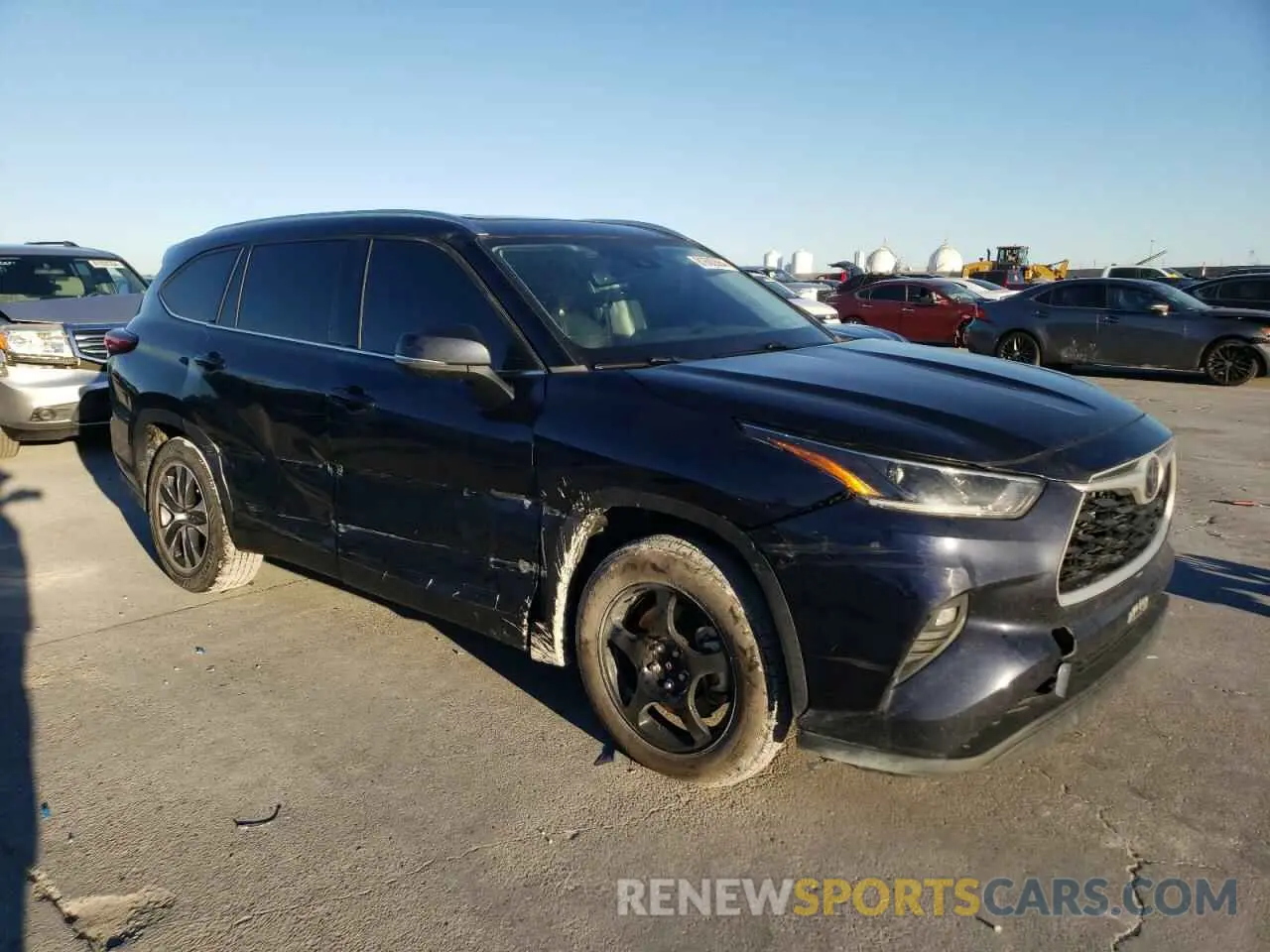 4 fotografías del automóvil dañado 5TDHZRAH7MS079784 TOYOTA HIGHLANDER 2021