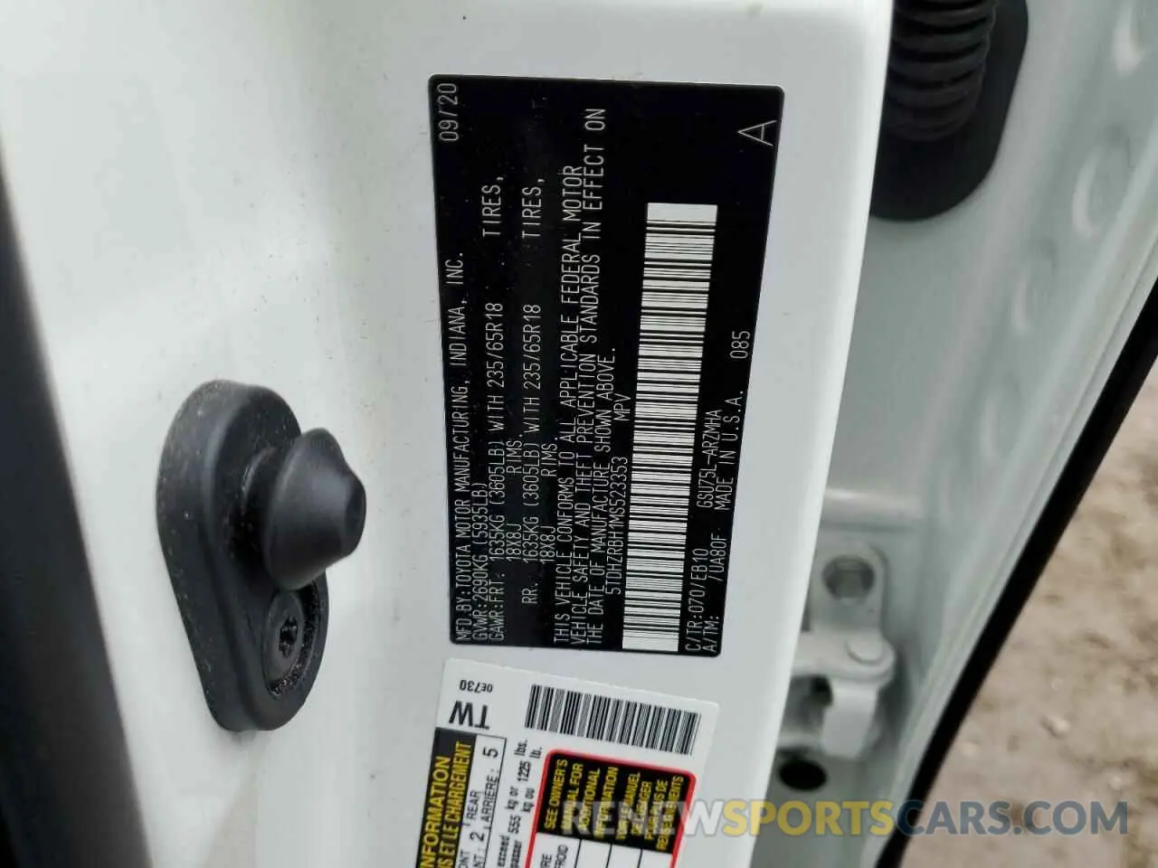 13 fotografías del automóvil dañado 5TDHZRBH1MS523353 TOYOTA HIGHLANDER 2021