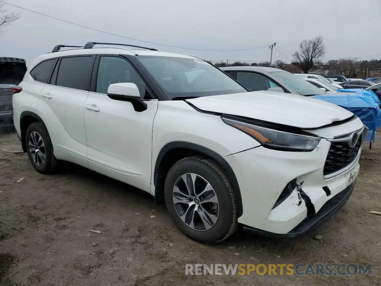4 fotografías del automóvil dañado 5TDHZRBH1MS523353 TOYOTA HIGHLANDER 2021