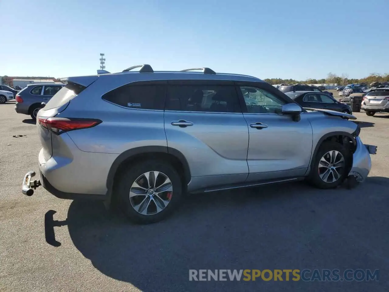 3 fotografías del automóvil dañado 5TDHZRBH2MS084101 TOYOTA HIGHLANDER 2021