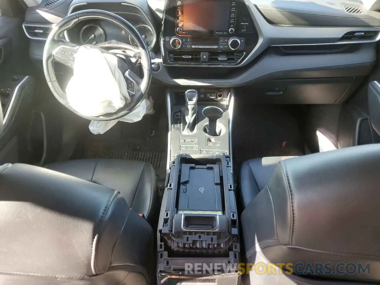 8 fotografías del automóvil dañado 5TDHZRBH2MS084101 TOYOTA HIGHLANDER 2021