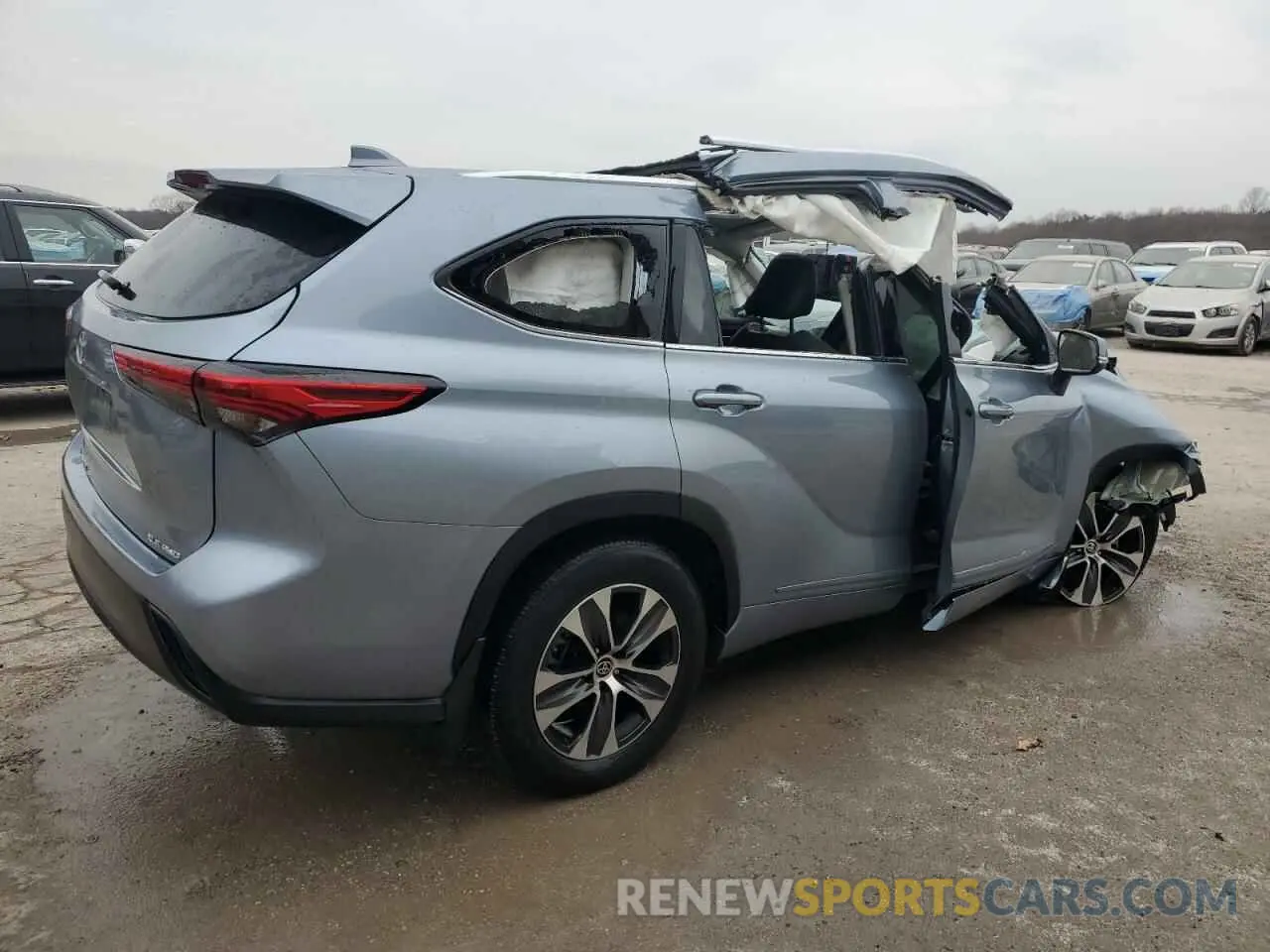 3 fotografías del automóvil dañado 5TDHZRBH2MS095650 TOYOTA HIGHLANDER 2021