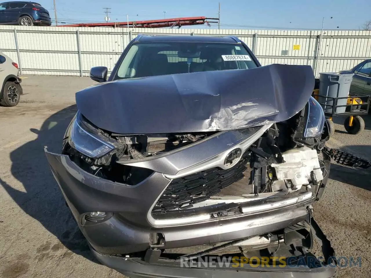 5 fotografías del automóvil dañado 5TDHZRBH2MS545345 TOYOTA HIGHLANDER 2021