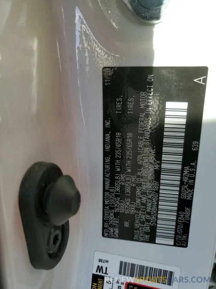 14 fotografías del automóvil dañado 5TDHZRBH4MS071897 TOYOTA HIGHLANDER 2021