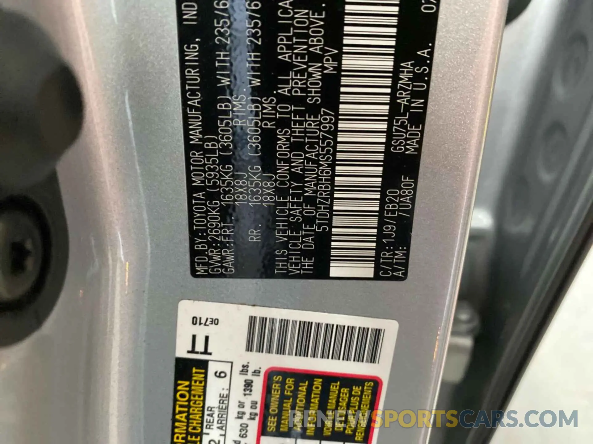23 fotografías del automóvil dañado 5TDHZRBH6MS557997 TOYOTA HIGHLANDER 2021