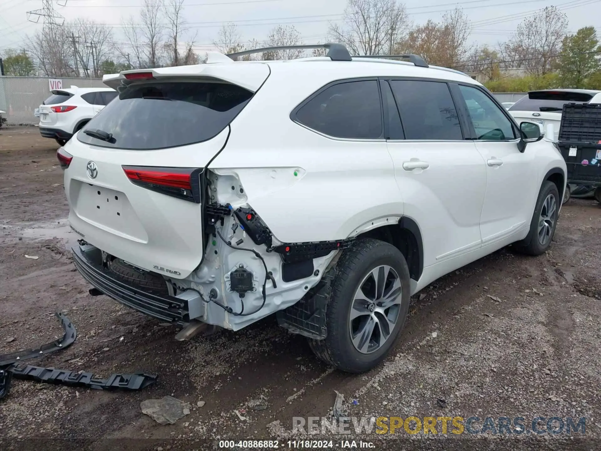 4 fotografías del automóvil dañado 5TDHZRBH8MS138517 TOYOTA HIGHLANDER 2021