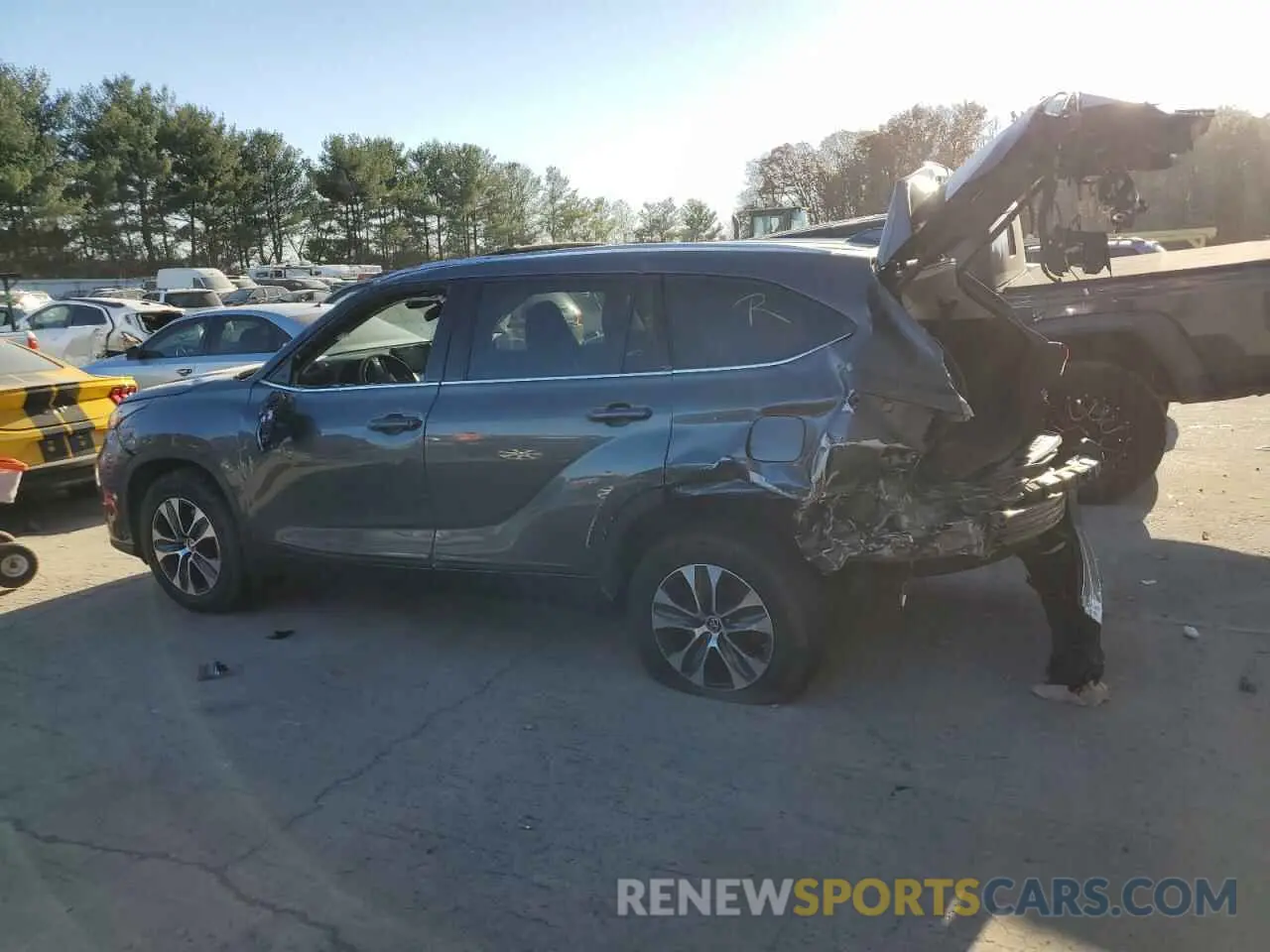 2 fotografías del automóvil dañado 5TDHZRBH9MS111200 TOYOTA HIGHLANDER 2021