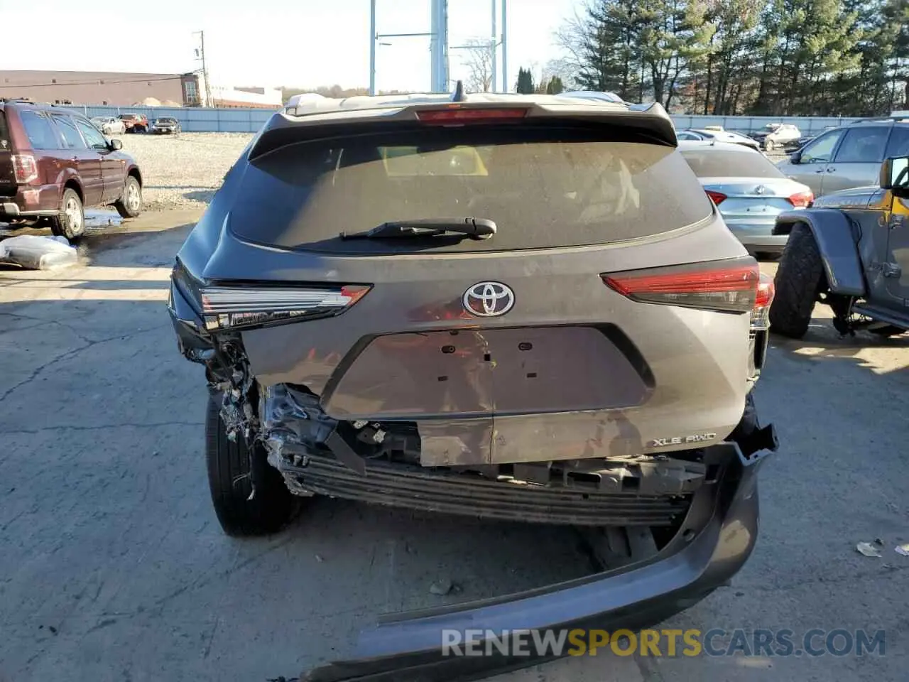 6 fotografías del automóvil dañado 5TDHZRBH9MS111200 TOYOTA HIGHLANDER 2021