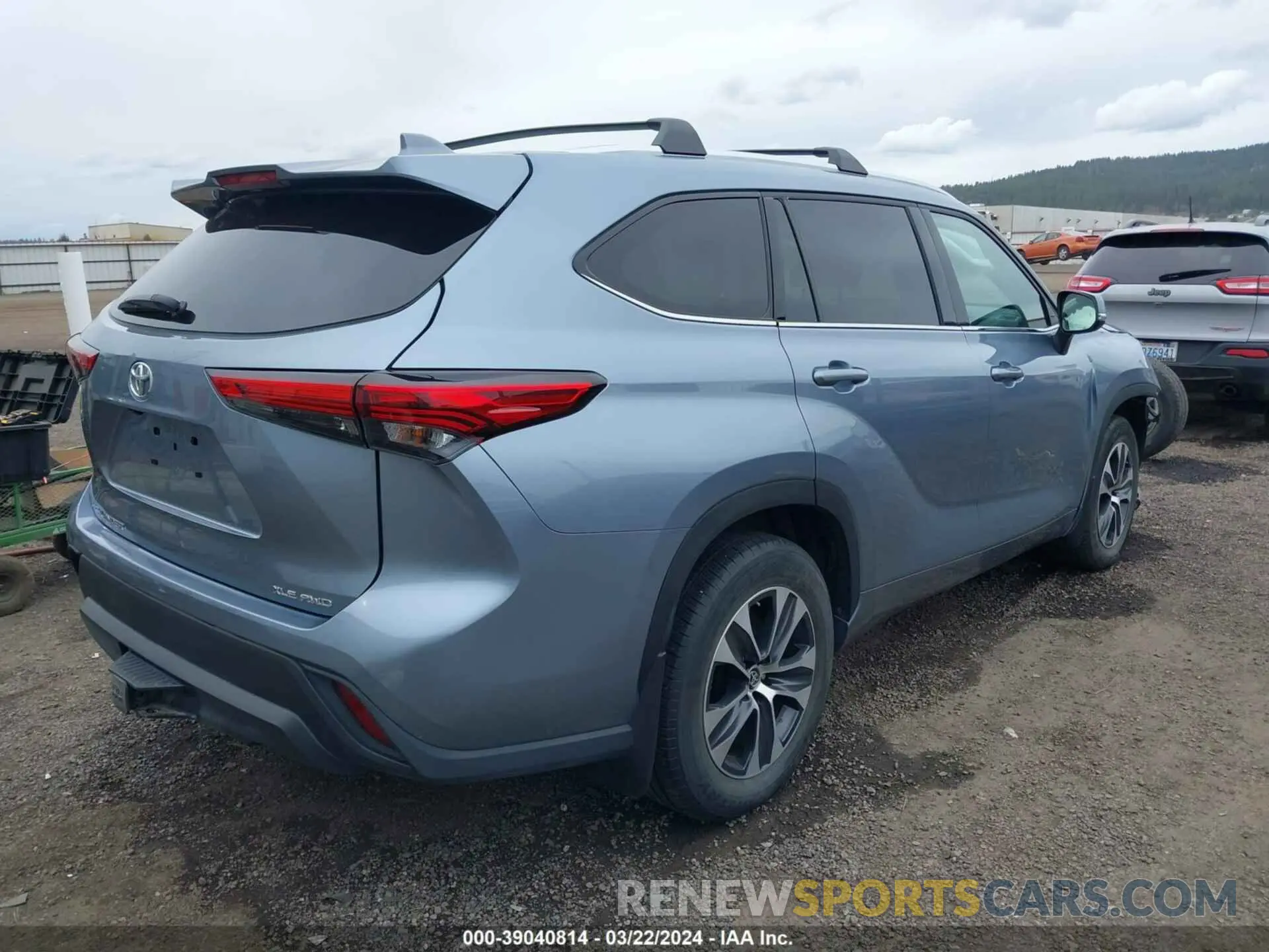 4 fotografías del automóvil dañado 5TDHZRBH9MS150885 TOYOTA HIGHLANDER 2021
