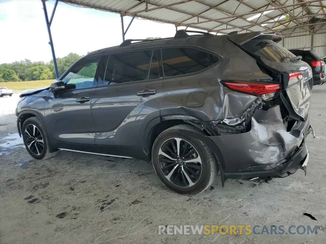 2 fotografías del automóvil dañado 5TDJZRAH7MS088566 TOYOTA HIGHLANDER 2021