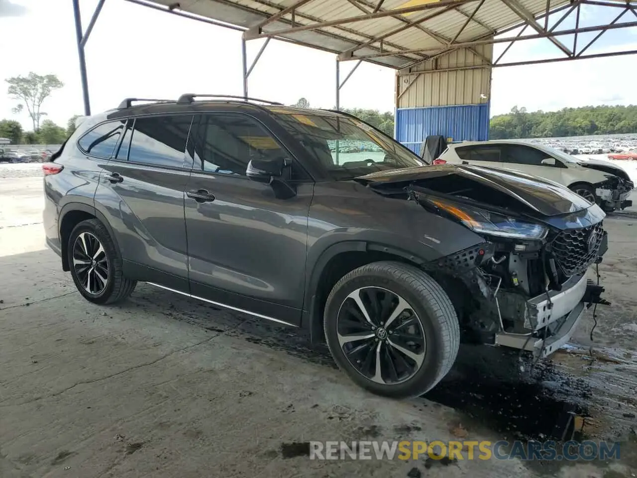 4 fotografías del automóvil dañado 5TDJZRAH7MS088566 TOYOTA HIGHLANDER 2021