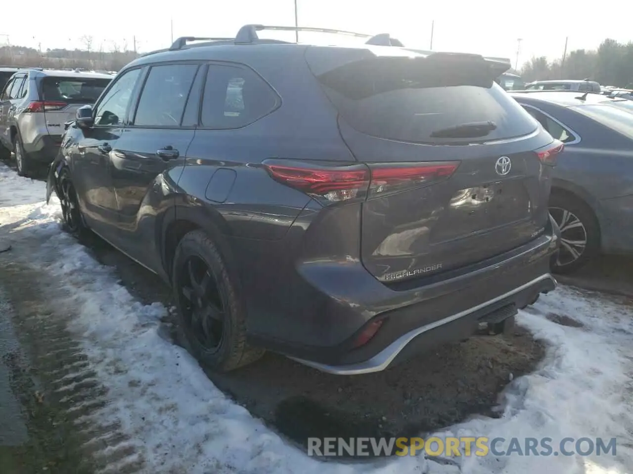 3 fotografías del automóvil dañado 5TDJZRBH0MS066181 TOYOTA HIGHLANDER 2021