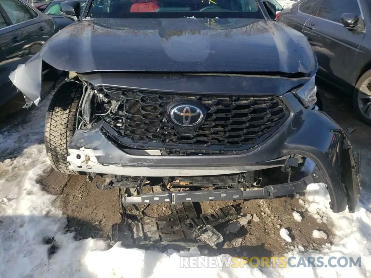 9 fotografías del automóvil dañado 5TDJZRBH0MS066181 TOYOTA HIGHLANDER 2021