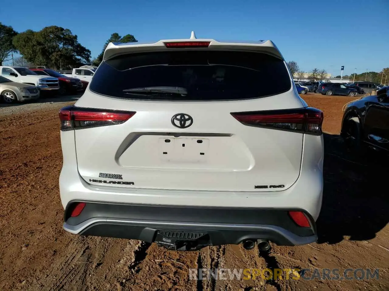 6 fotografías del automóvil dañado 5TDJZRBH0MS105481 TOYOTA HIGHLANDER 2021