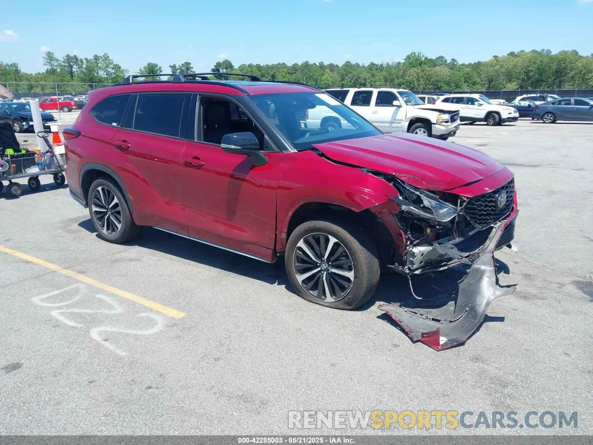 1 fotografías del automóvil dañado 5TDJZRBH0MS129571 TOYOTA HIGHLANDER 2021