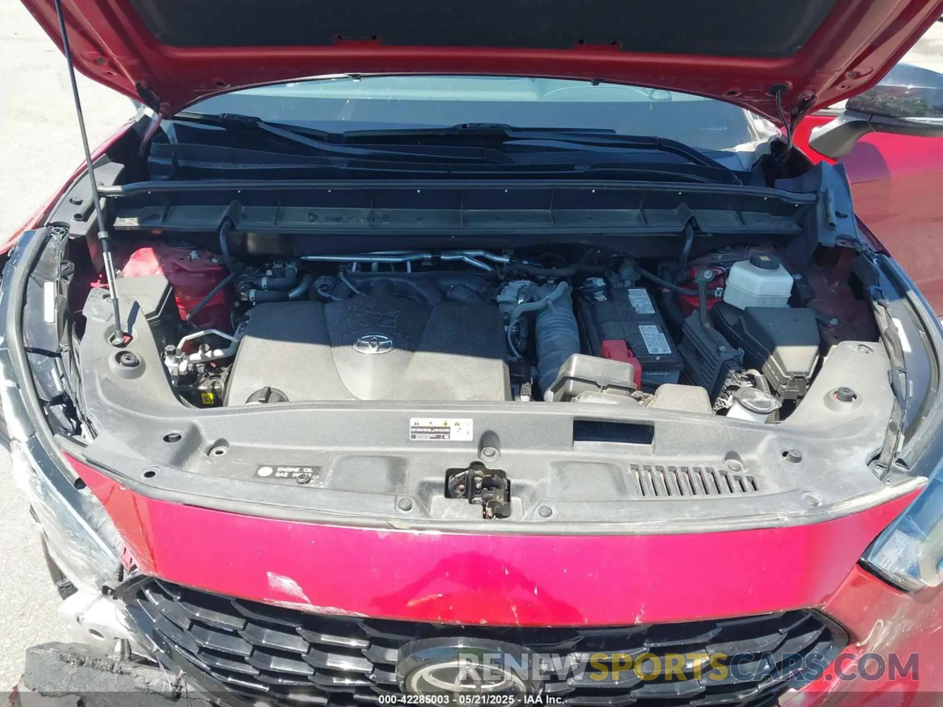 10 fotografías del automóvil dañado 5TDJZRBH0MS129571 TOYOTA HIGHLANDER 2021