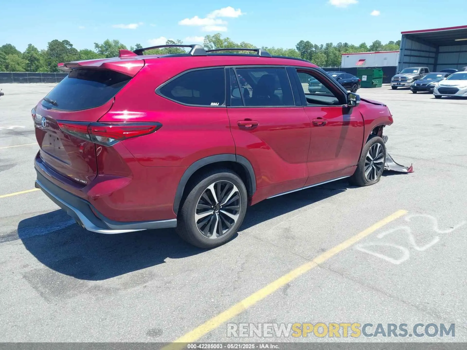 4 fotografías del automóvil dañado 5TDJZRBH0MS129571 TOYOTA HIGHLANDER 2021