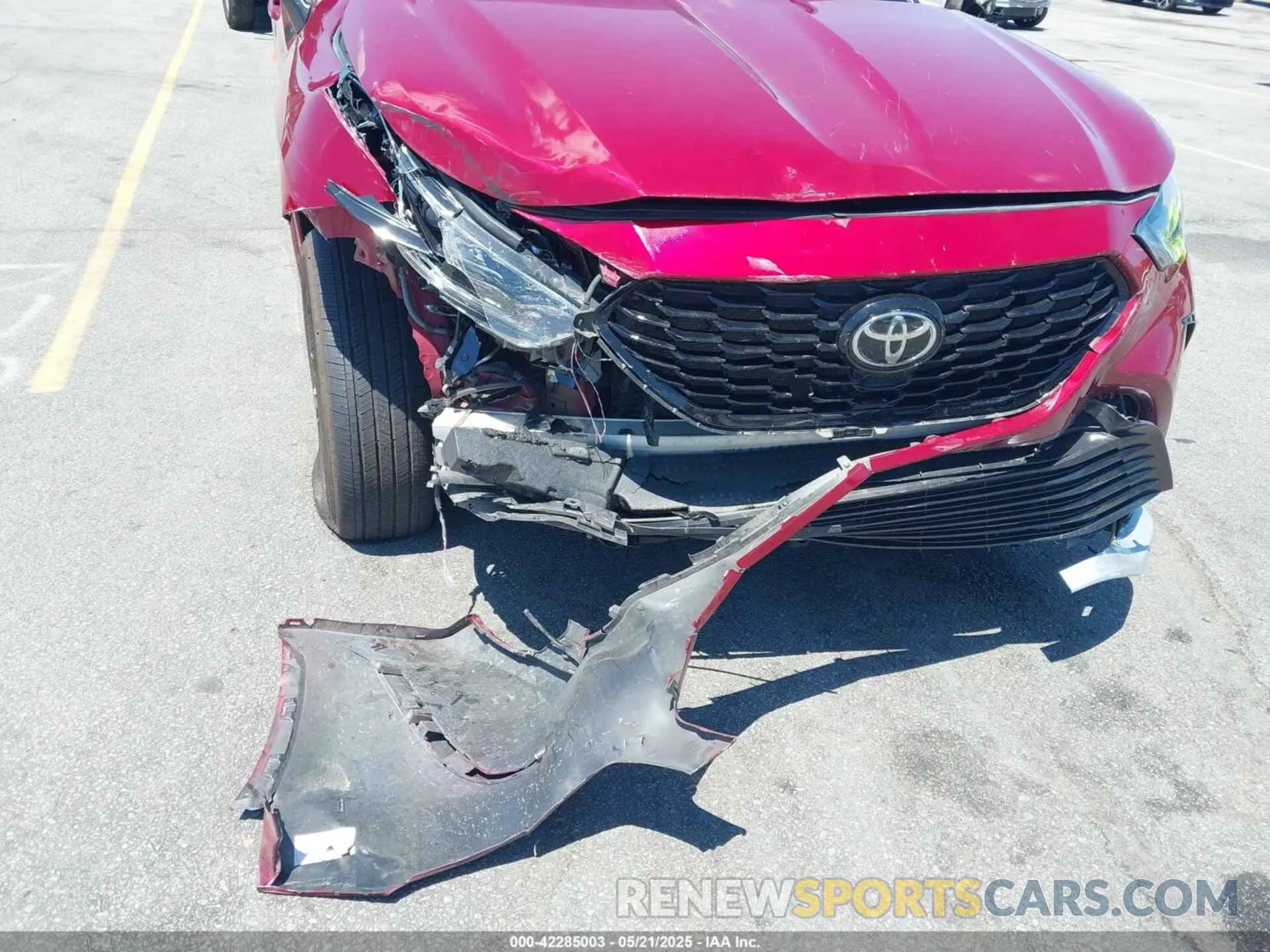 6 fotografías del automóvil dañado 5TDJZRBH0MS129571 TOYOTA HIGHLANDER 2021