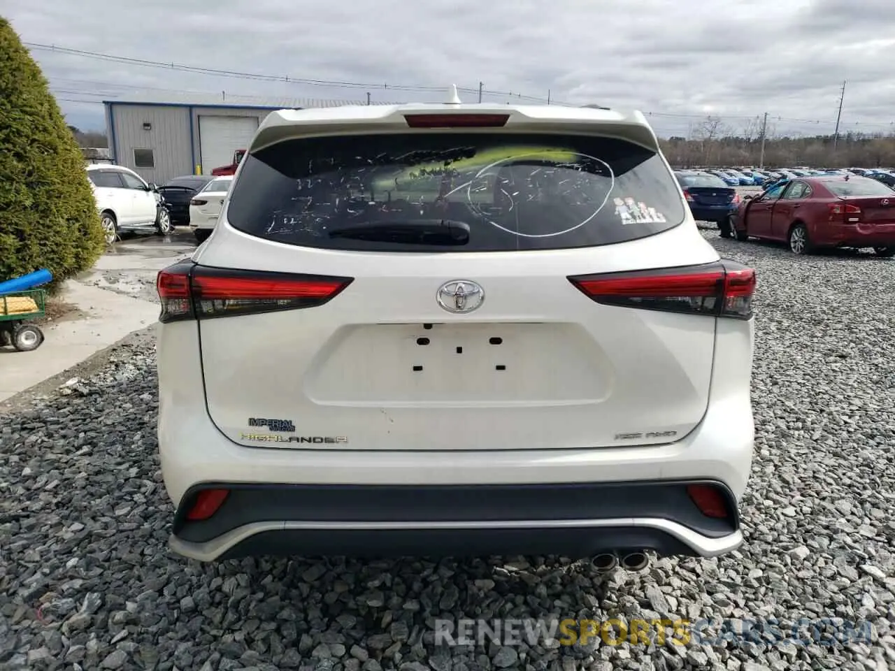 6 fotografías del automóvil dañado 5TDJZRBH1MS100404 TOYOTA HIGHLANDER 2021