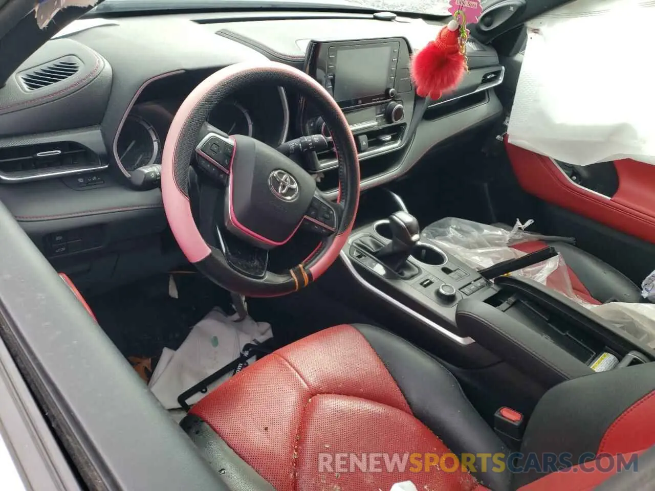 8 fotografías del automóvil dañado 5TDJZRBH1MS100404 TOYOTA HIGHLANDER 2021