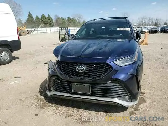 14 fotografías del automóvil dañado 5TDJZRBH2MS110245 TOYOTA HIGHLANDER 2021