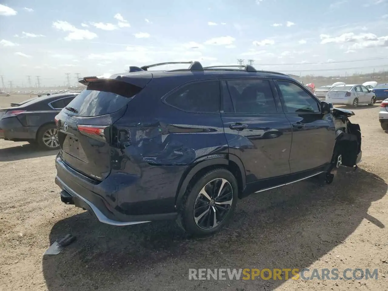 3 fotografías del automóvil dañado 5TDJZRBH2MS110245 TOYOTA HIGHLANDER 2021