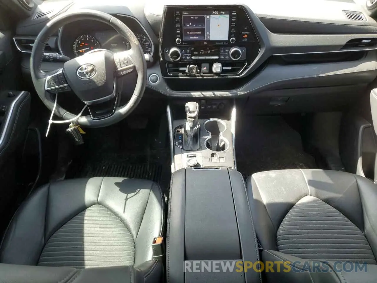 8 fotografías del automóvil dañado 5TDJZRBH2MS110245 TOYOTA HIGHLANDER 2021
