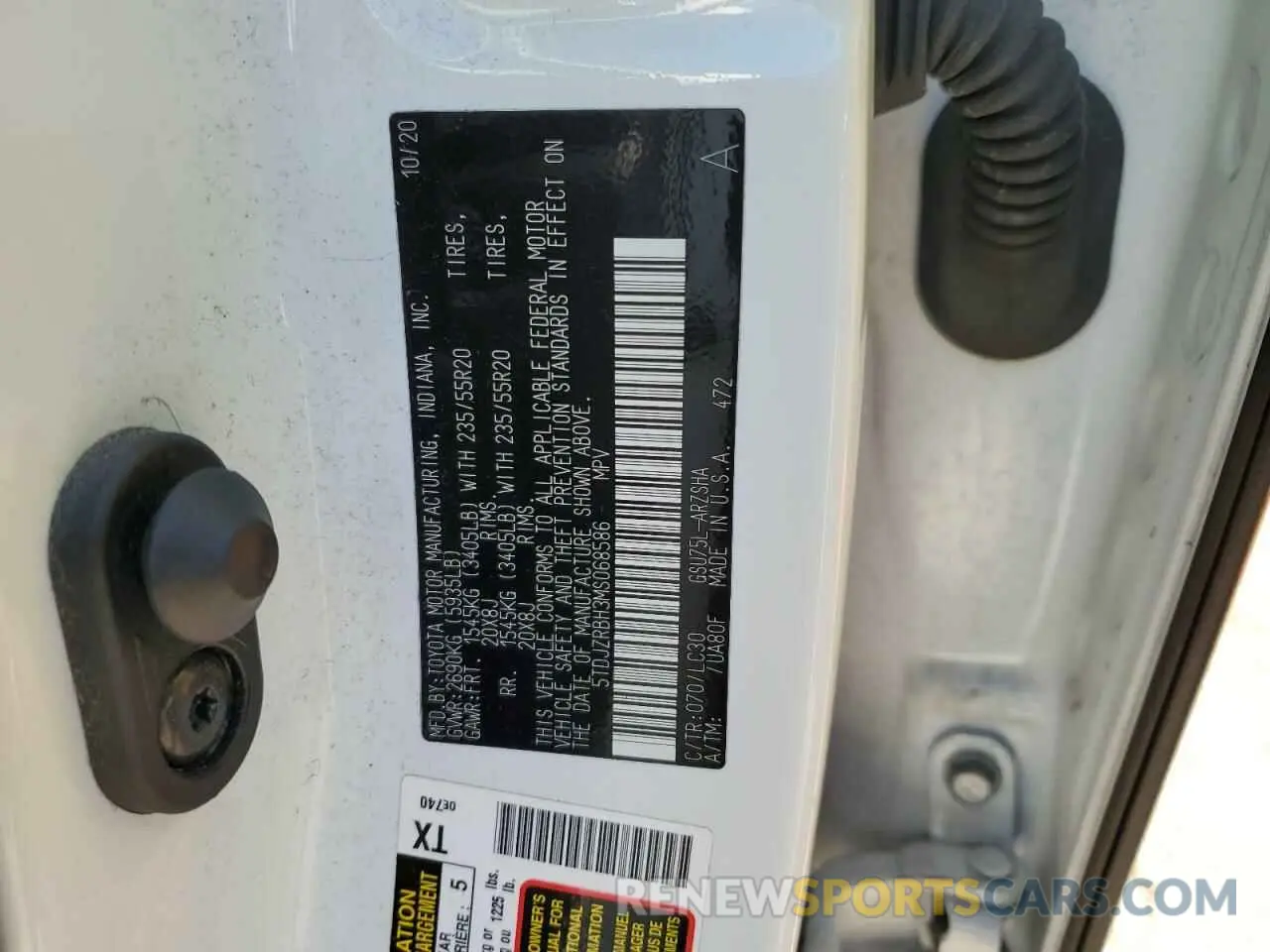 13 fotografías del automóvil dañado 5TDJZRBH3MS068586 TOYOTA HIGHLANDER 2021