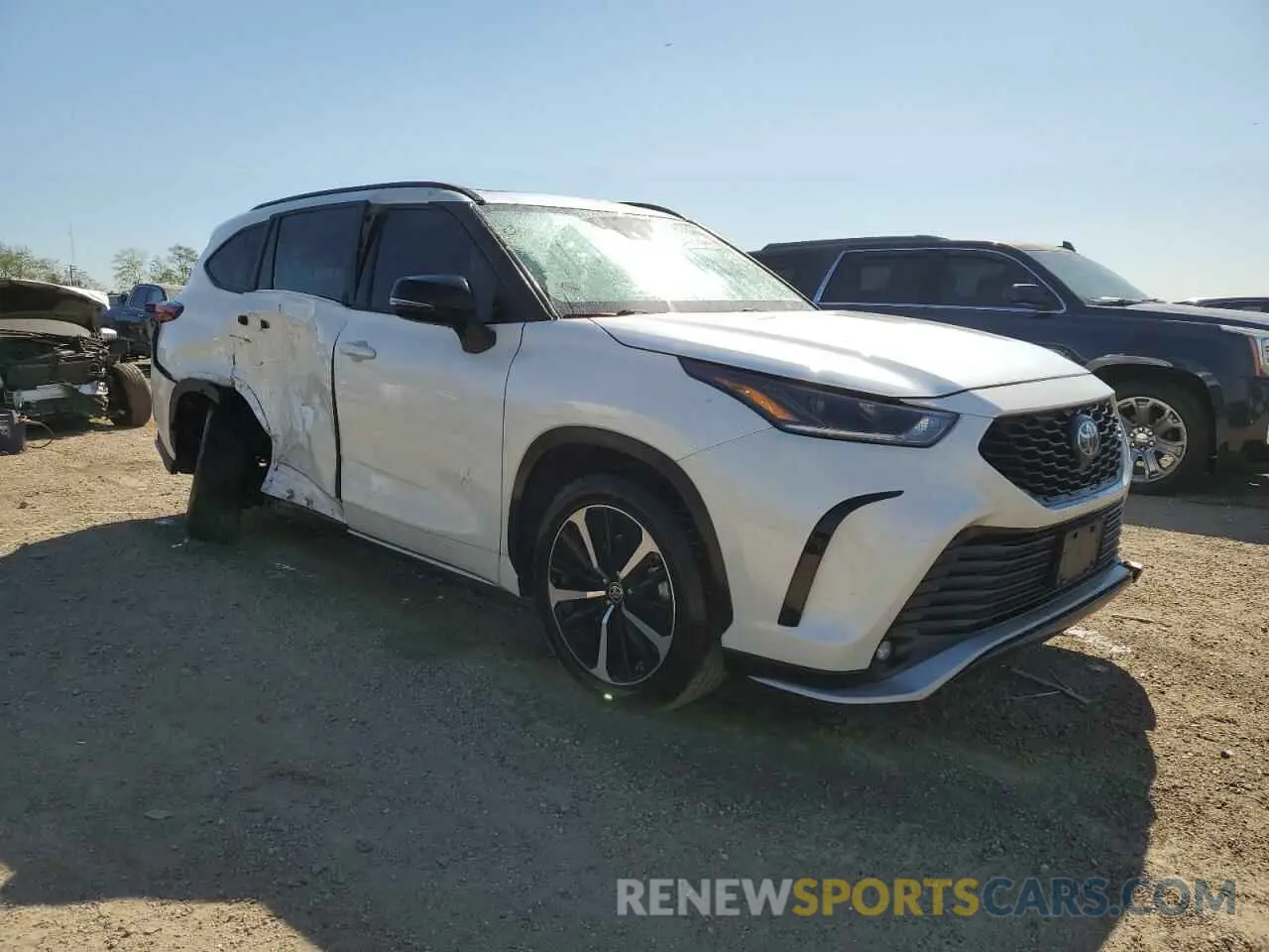 4 fotografías del automóvil dañado 5TDJZRBH3MS068586 TOYOTA HIGHLANDER 2021