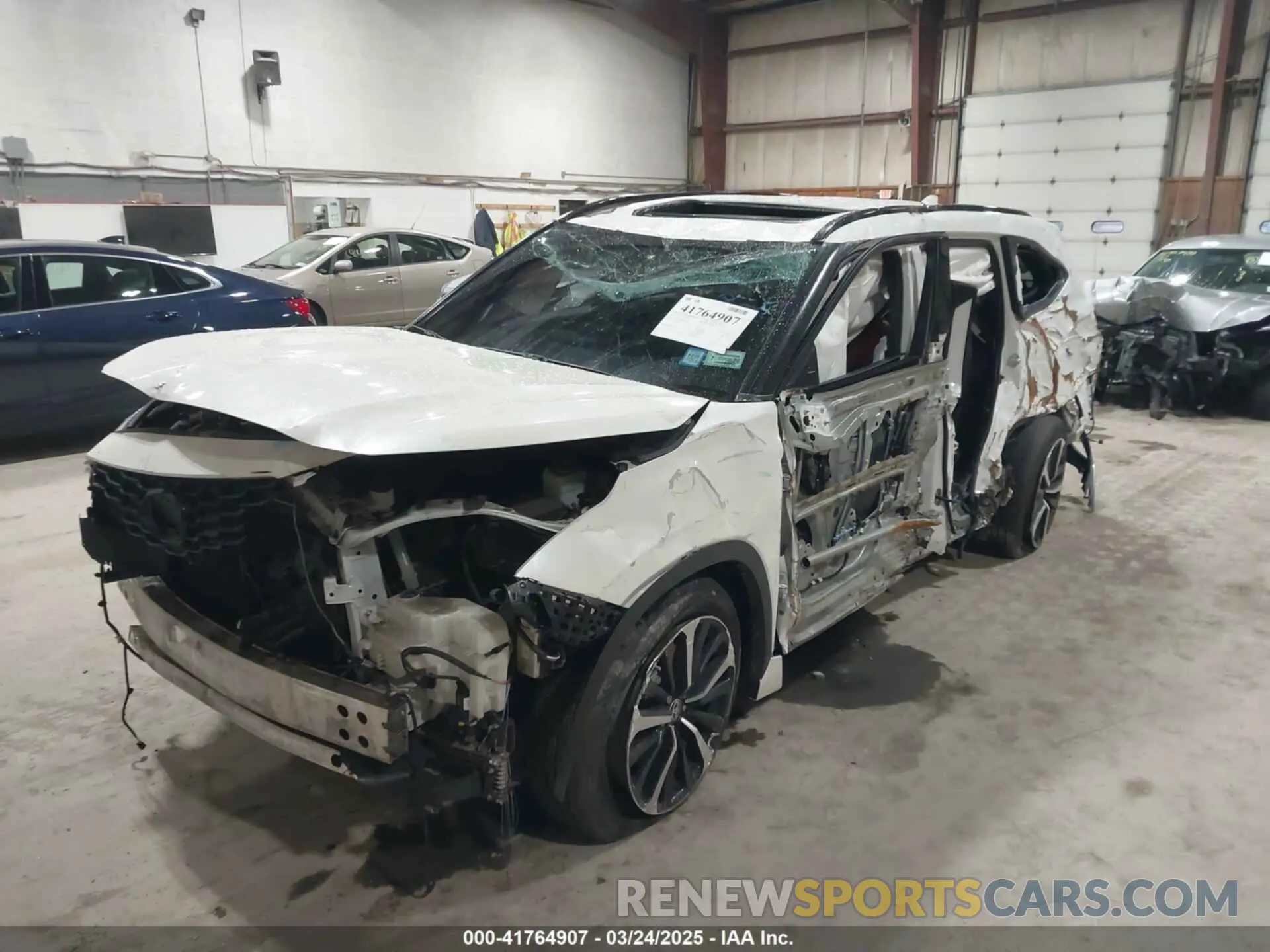 6 fotografías del automóvil dañado 5TDJZRBH3MS096534 TOYOTA HIGHLANDER 2021
