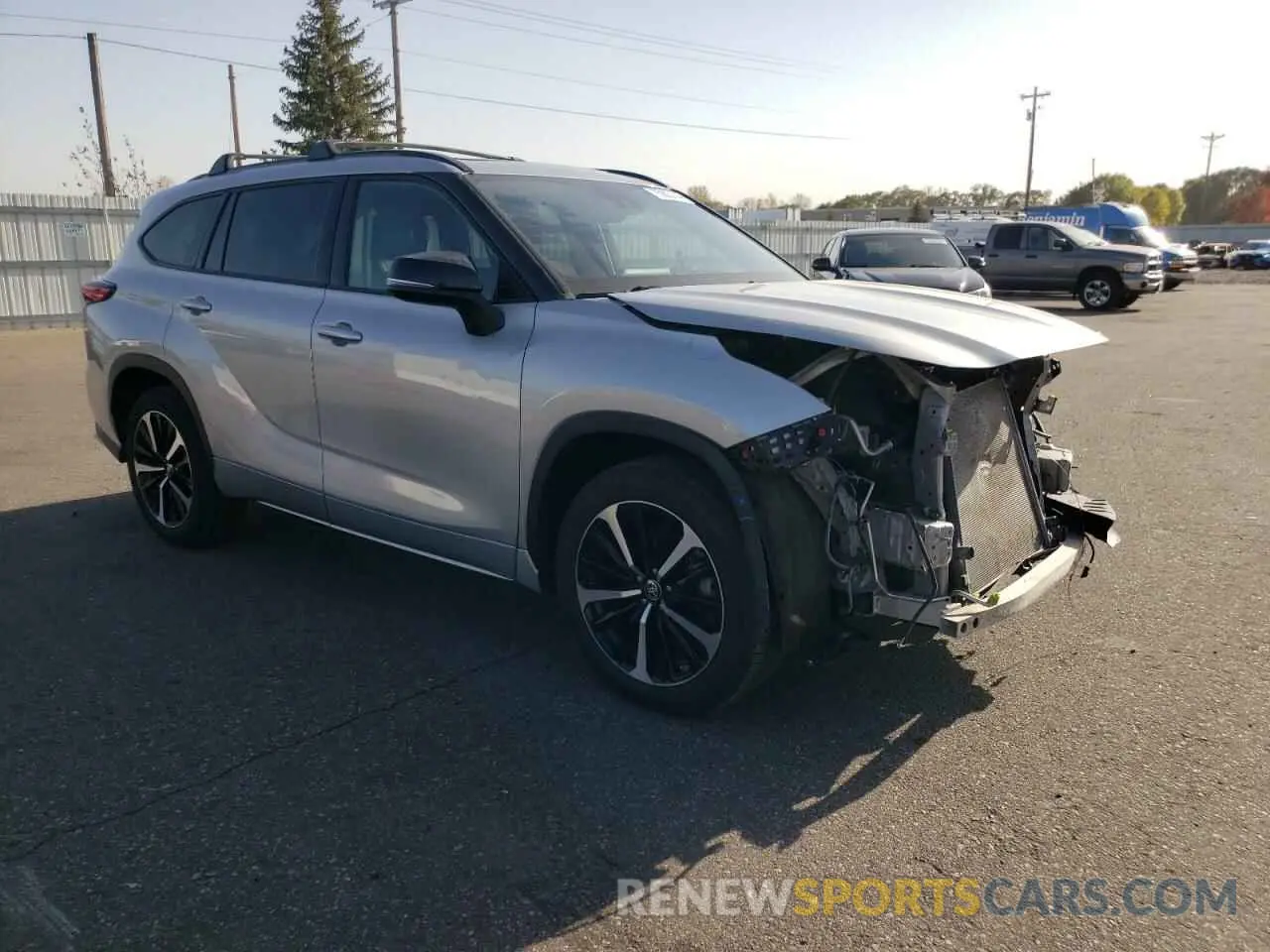 4 fotografías del automóvil dañado 5TDJZRBH4MS059458 TOYOTA HIGHLANDER 2021