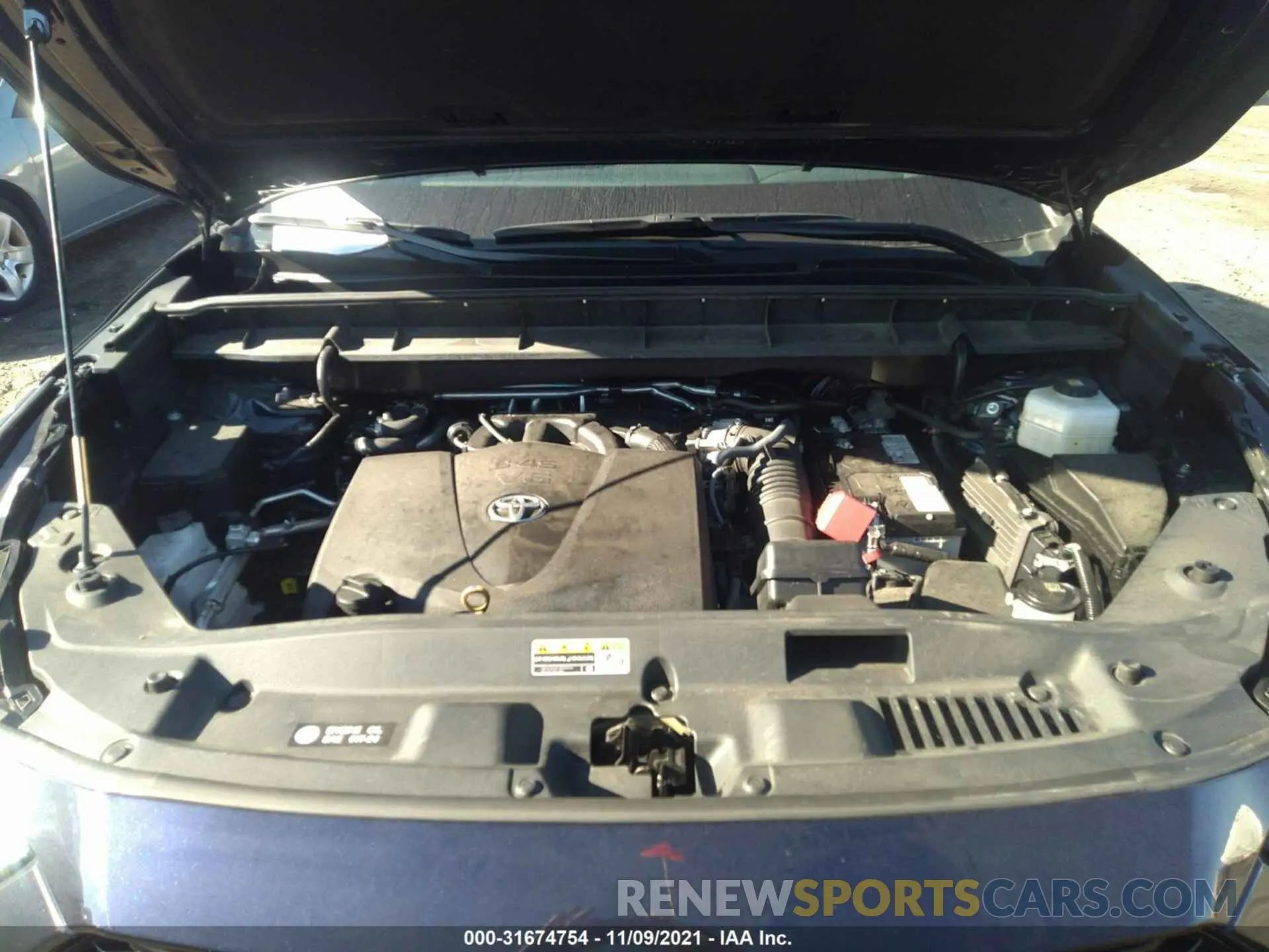 10 fotografías del automóvil dañado 5TDJZRBH4MS082108 TOYOTA HIGHLANDER 2021